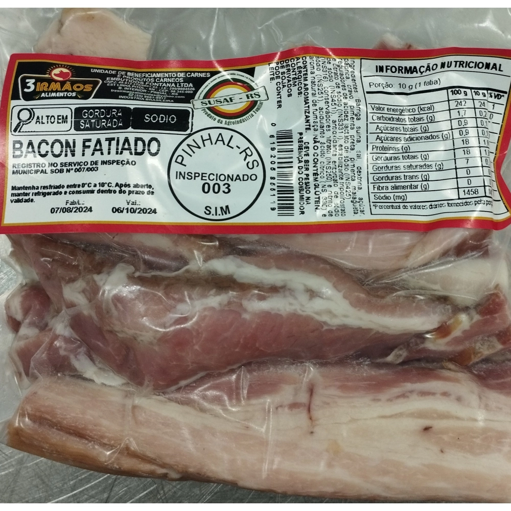 Bacon Fatiado 300g