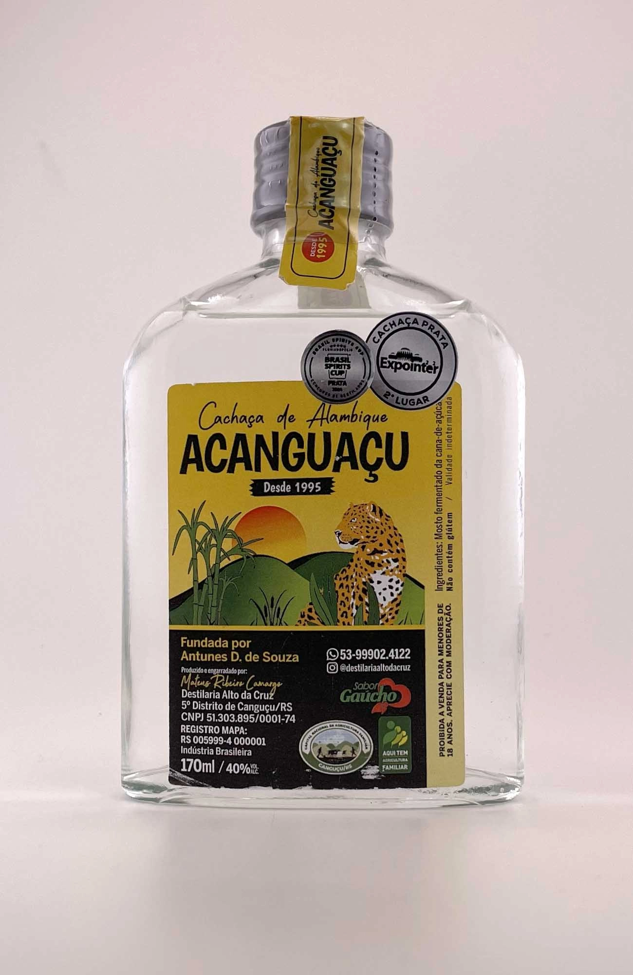 Cachaça de Alambique Acanguaçu 170ml