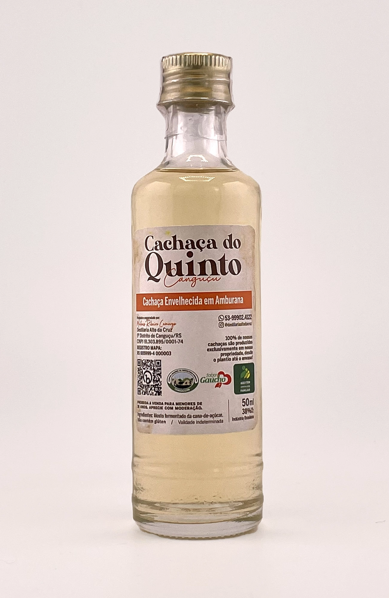 Cachaça do Quinto Envelhecida em Amburana 50ml