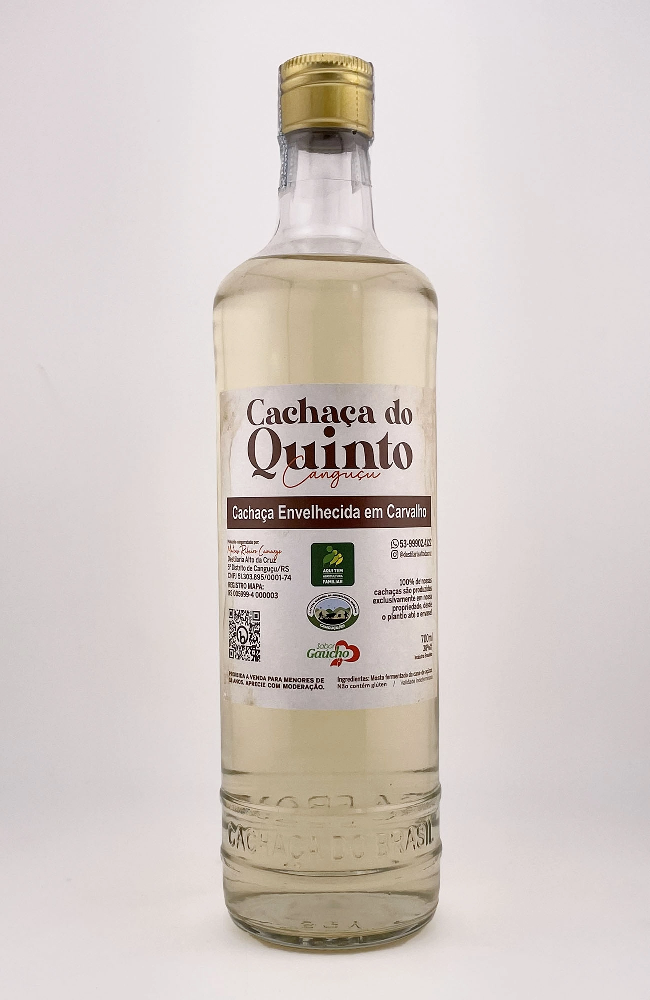 Cachaça do Quinto Envelhecida em Carvalho 700ml