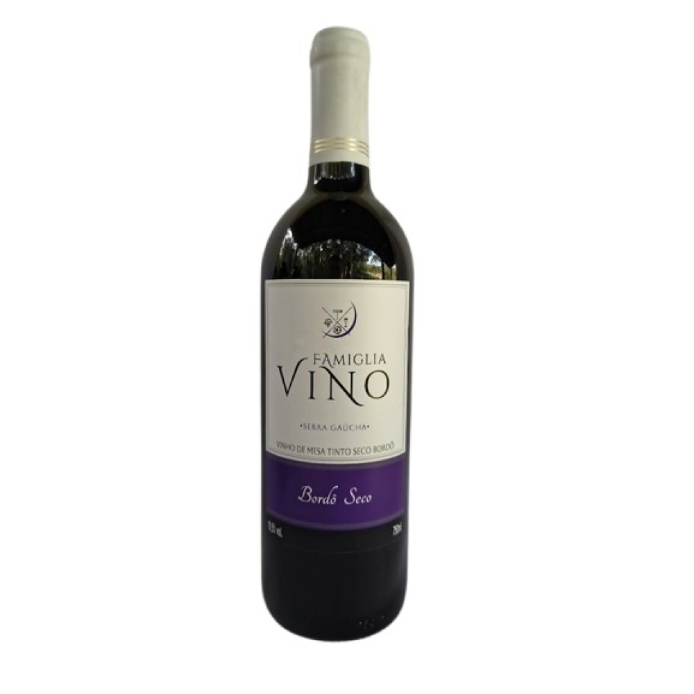 Caixa com 2 garrafas de 750 ml Vinho Bordô Seco _ Famiglia Vino
