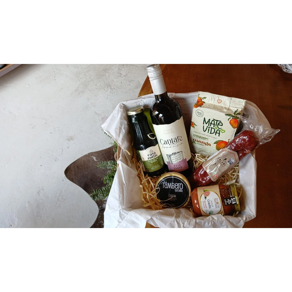 Cesta Sabor Gaúcho — 6 itens selecionados (Alcoólico)