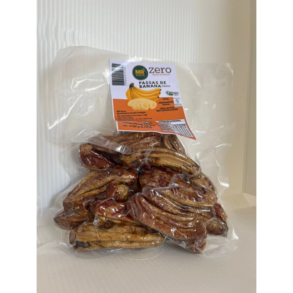 Passas de Banana Orgânica -  KIT COM 6 UNIDADES DE 250G