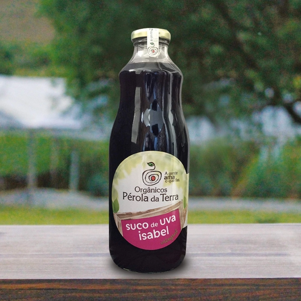 Suco de Uva Isabel Integral Orgânico 1L - Caixa com 6 un.